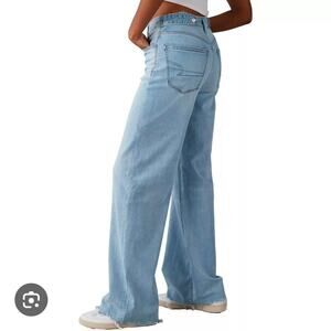 American Eagle AE super high-rise baggy wide-leg jeans 10L